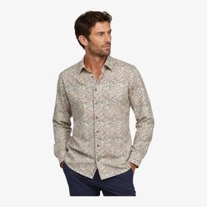 Coton Doux Paris Multicolored Houndstooth Button Up Shirt Men's Size XL 43 17